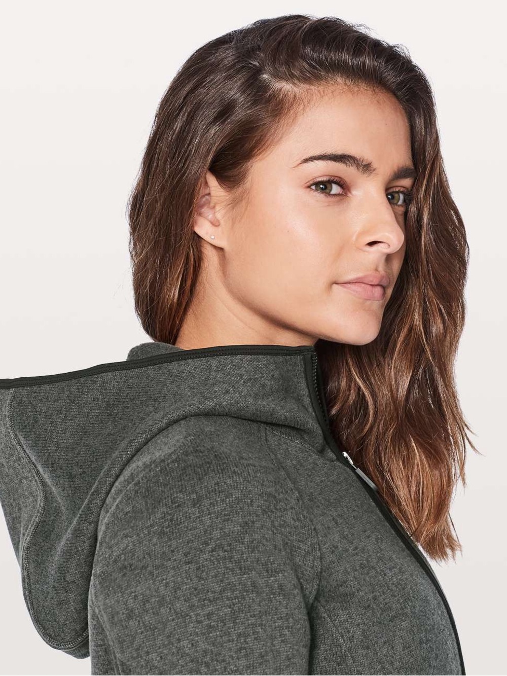 181. Lululemon Fleece & Thank You Pullover size 2 black grey - Picture 4 of 10